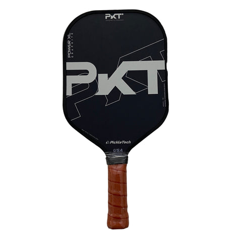 Pickleball paddle with 'PKT' branding